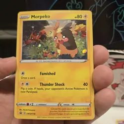 Morpeko Pokemon SWSH116 Black Star Promo with Full HD Swirl - Image 3