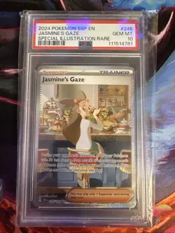 PSA 10 Pokemon Jasmine's Gaze Full Art Holo Trainer Surging Sparks #245/191 - Image 1