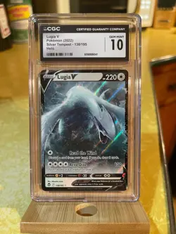 Pokemon TCG Lugia V 138/195 SWSH12 Sword & Shield Silver Tempest CGC GEM MINT 10 - Image 1