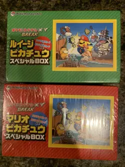 2016 Mario & Luigi Pikachu Pokemon XY Special Promo Box Set New Sealed - Image 1