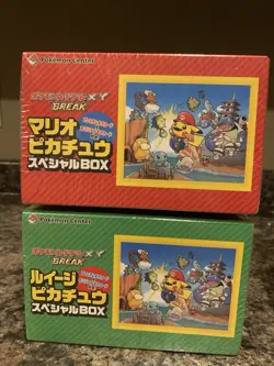 2016 Mario & Luigi Pikachu Pokemon XY Special Promo Box Set New Sealed - Image 2