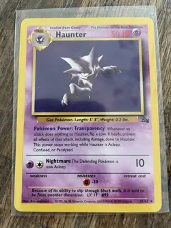 Pokemon TCG Haunter 21/62 Fossil Rare Ungraded LP Non Holo - Image 1