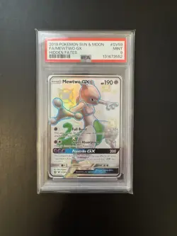 Mewtwo GX SV59/SV94 Pokemon Hidden Fates: Shiny Vault Holo PSA 9 - Image 1