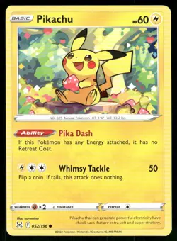 2022 Sword & Shield - Lost Origin Pikachu Basic/Common #52 - Image 1