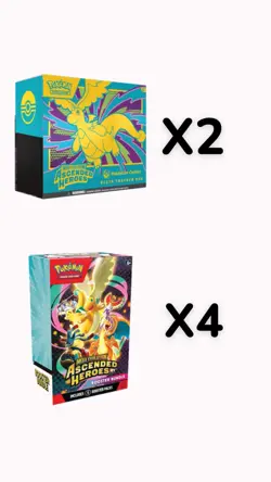 pokemon centre ascended heroes etb x2 and 4x booster bundle - Image 1