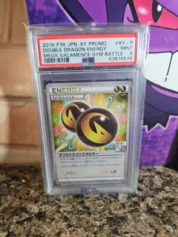 DOUBLE DRAGON ENERGY XY-P BATTLE FIESTA PROMO POKEMON JAPANESE TRAINER Psa 9 - Image 1
