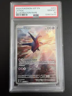 Pokemon TCG Latios PSA 10 203/191 S&V Surging Sparks FA Illustration Rare Holo - Image 1
