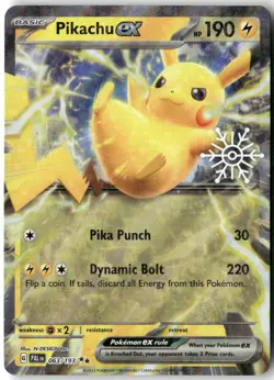 Pikachu ex (Holiday Calendar), Pokemon Double Rare, 063/193 NM - Image 1