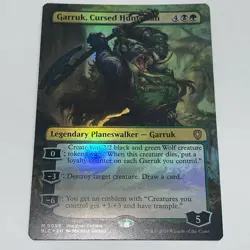 MTG FOIL Garruk, Cursed Huntsman Showcase Magic The Gathering - Image 1
