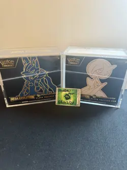 Pokemon TCG Mega Evolution Pokemon Center ETB Lucario & Gardevoir Pair Sealed - Image 1