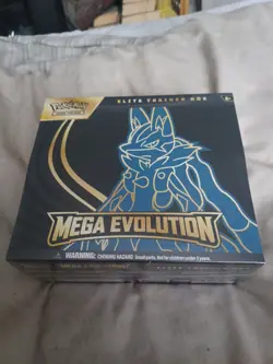 Pokemon Mega Evolution Pokemon Center ETB Lucario New Sealed Trainer Box In Hand - Image 1