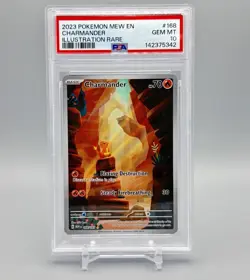 PSA 10 Charmander 168/165 Scarlet & Violet 151 Illustration Rare Pokemon English - Image 1