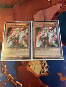 2 Ghost Ogre & Snow Rabbit MP22-EN255 Prismatic Secret Rare 1st Edition NM X2 - Image 1
