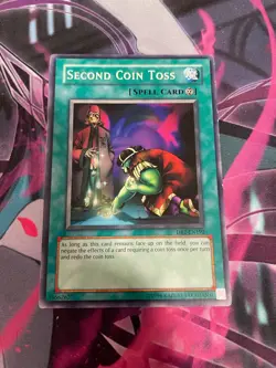 YUGIOH - SECOND COIN TOSS - COMMON - DB2 - LP - Image 1