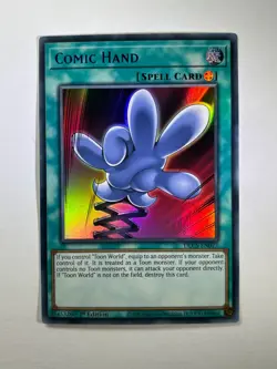 Comic Hand DLCS-EN077 Ultra Rare 1st Edition YuGiOh Card NM - Image 1