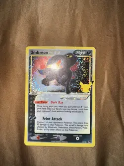 Umbreon Gold Star 17/17 Celebrations Classic Collection Holo Card NM Condition - Image 1