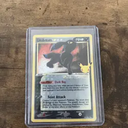 Umbreon Gold Star 17/17 Celebrations Classic Collection Holo Card NM Condition - Image 1