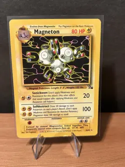 Vintage 1999 Pokemon Magneton - Rare Fossil 26/62 Non-holo MP/HP WOTC - Image 1