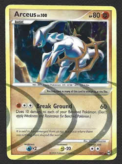 Pokemon Arceus LV. 100 AR8 Platinum Holo Rare Light Play LP - Image 1