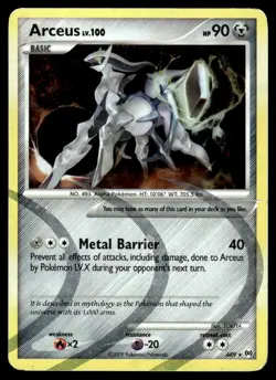 Arceus Lv. 100 AR9 Holo Rare - Platinum Arceus Set - Pokemon Card 2009 - Image 1
