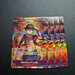 4x Monkey.D.Luffy ST10-006 SR Treasure Booster Set Promo One Piece TCG English - Image 1