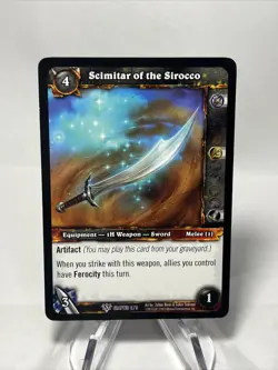 Scimitar of the Sirocco - Crafted - World of Warcraft TCG WOW - Image 1