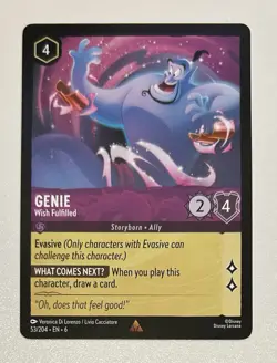 Genie - Wish Fulfilled 53/204 Disney Lorcana Azurite Sea - Image 1