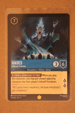 HADES - Infernal Schemer Legendary #151/204 EN 9 Disney Lorcana FABLED Non-Foil - Image 1
