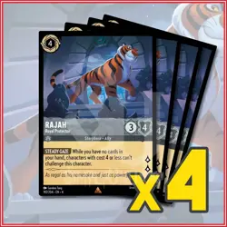 Disney Lorcana TCG: RAJAH - ROYAL PROTECTOR x4 Ursula's Return Rare - Image 1