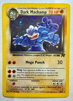 Dark Machamp - 10/82 - Pokemon Team Rocket Unlimited Holo Rare Card WOTC NM - Image 1
