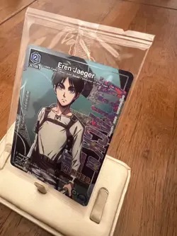 Union Arena Eren Jaeger Foil Card Attack on Titan Release Event Winner English - Image 3
