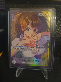 One Piece Card TCG Legends OP08-058 Charlotte Pudding Alt Art Leader ENG - Image 1