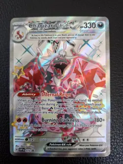 Pokemon Card Charizard EX SVP 074 Scarlet & Violet Black Star Promo Full Art NM - Image 1