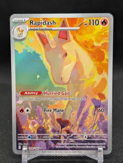2025 Pokemon TCG Rapidash 189/182 Sv10: Destined Rivals Illustration Rare - Image 1
