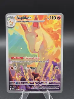 2025 Pokemon TCG Rapidash 189/182 Sv10: Destined Rivals Illustration Rare - Image 1