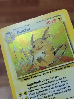 Raichu 14/62 Holo Fossil Pokemon Card TCG WOTC MP** - Image 2