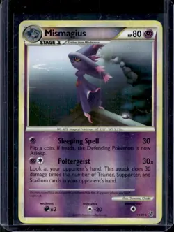 2010 Pokemon HeartGold & SoulSilver Undaunted Mismagius Reverse Holo #19/90 - Image 1