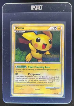 2010 Pokemon HeartGold & SoulSilver Pichu Reverse Holo #28/123 - Image 1