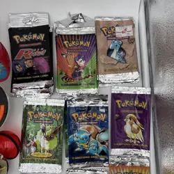 Vintage Pokemon HUGE LOT Marbles Coins Cards EMPTY PACKS Stickers Posters + READ - Image 2
