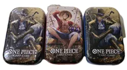 Lot of 3 One Piece Card Game Mini-Tin Pack Set Vol.2 New Sealed - Image 1
