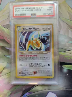 Pokemon Neo 4 Light Dragonite #149 Holo Card 2001 Japanese PSA 9 Mint - Image 1
