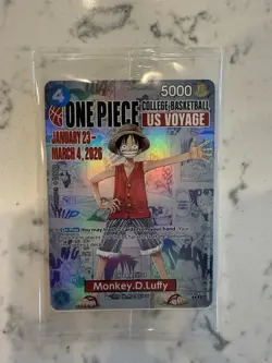 Monkey D. Luffy One Piece Promo Holo Card – US Voyage (Sealed) - Image 1