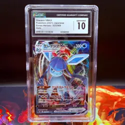 CGC 10 Glaceon VMAX Holo 025/069 Eevee Heroes Japanese Pokemon Card - Image 1