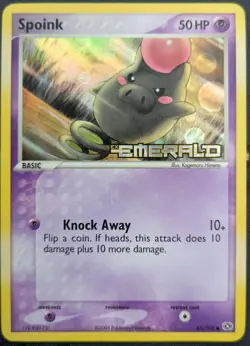 Spoink 62/106 Reverse Holo EX Emerald Pokemon Card - Image 1