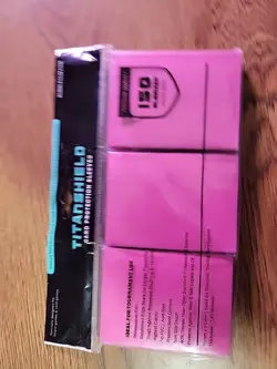 TitanShield Card Protection Sleeves 150 Premium Sleeves Board Games Card Pink - Image 1