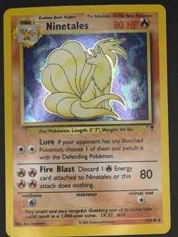 Pokemon Ninetales Legendary Collection Holo Rare 17/110 80 HP Card 2002 - Image 1