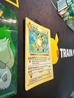 Pokemon Card Raichu Base Set 14/102 Holo Shadowless Holo Rare 030🔥MP HP +🔥 - Image 3