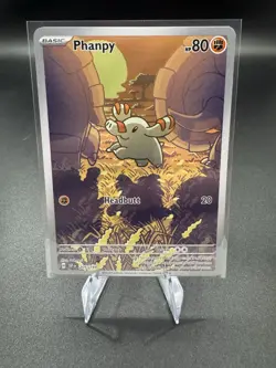 Pokemon TCG Phanpy Illustration Rare Holo Card 205/191 Sv08: Surging Sparks - Image 1