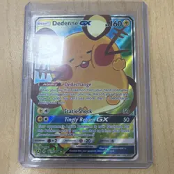 Pokemon Dedenne GX Full Art Ultra Rare Holo Unbroken Bonds 195a/214 Card - Image 1