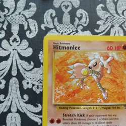 Hitmonlee 22/62 Fossil Unlimited Non Holo Vintage 1999 Pokemon Card - Image 2